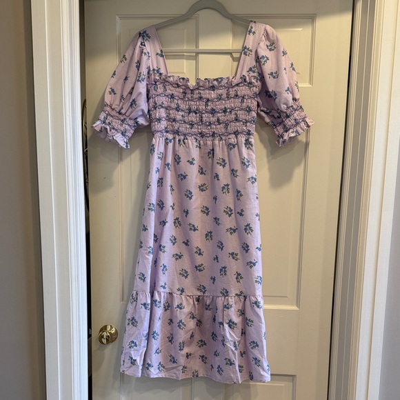 Dondolo Dresses & Skirts - Dondolo Lilac Floral Ruffle Dress
